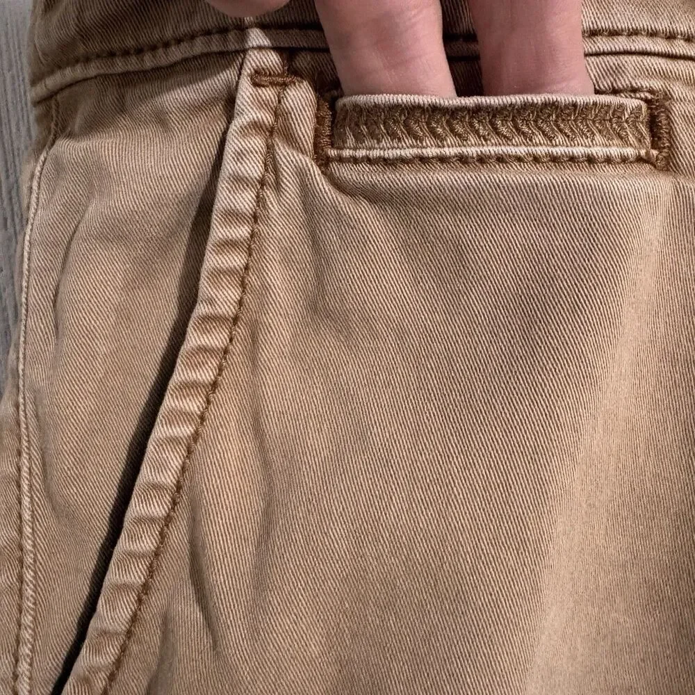 Pilcro Hyphen Shorts Tan Chino Casual Work Business Prep Anthropologie Womens 27